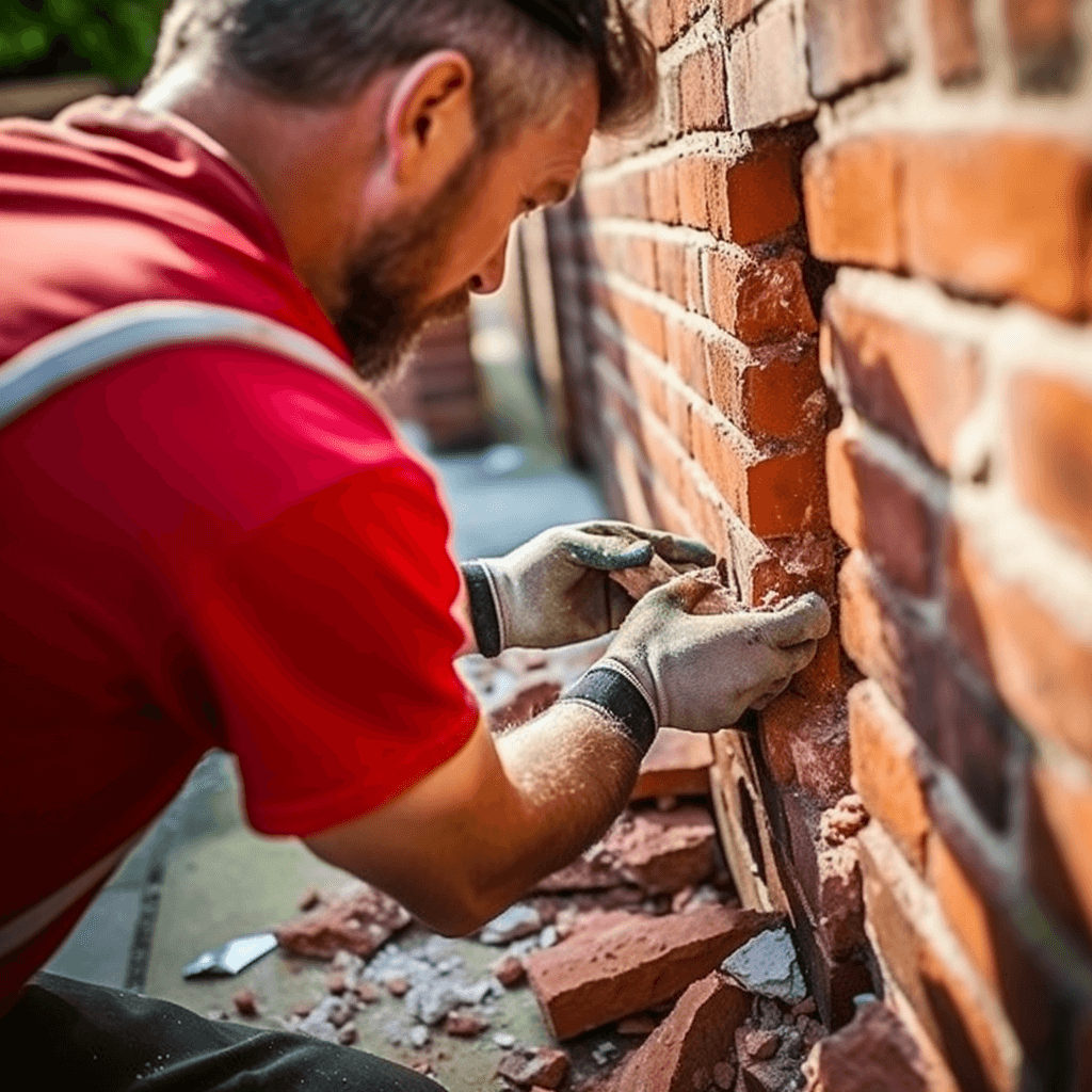 Quel est le processus de réparation des briques fissurées ou éclatées?