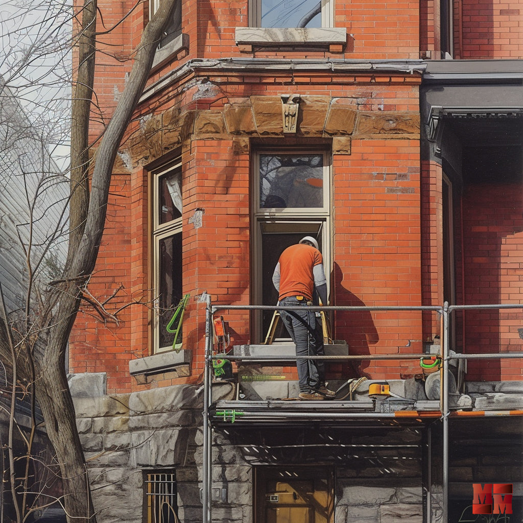 Brick wall crack Safety standards to follow during repair? Montreal