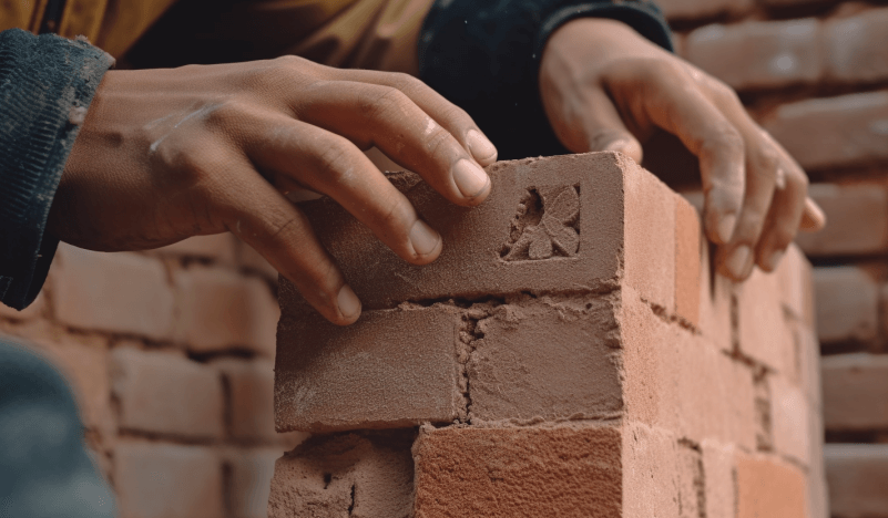 Quel est le processus de pose de briques dans le travail de maçonnerie?